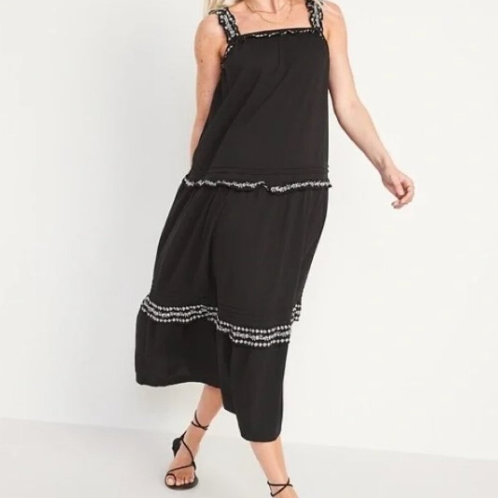 Old Navy ruffle tiered midi maxi dress